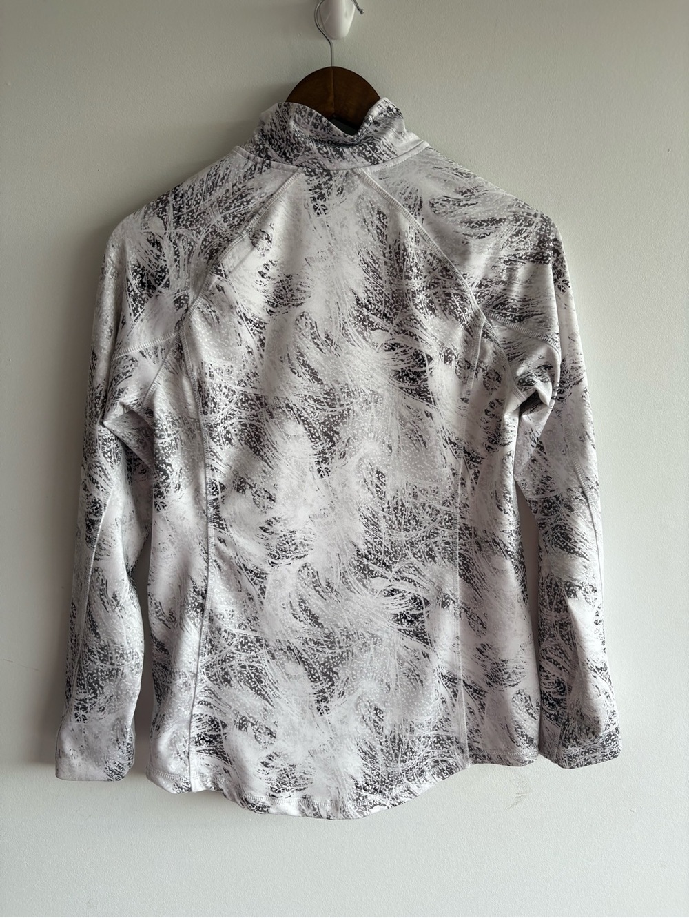 Joe Fresh Active Full Zip Athletic Jacket Gray White Abstract Print Medium - Picture 6 of 9